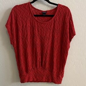 Daytrip burnt orange or rust Textured Top size large